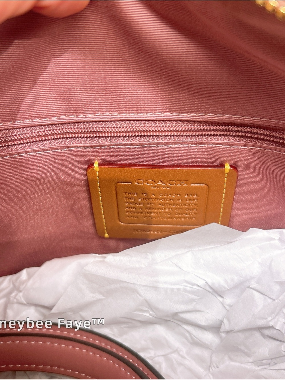 Coach Pink sand Signature Canvas Rowan Satchel Heart Charm regular size cdb21 - Picture 7 of 7